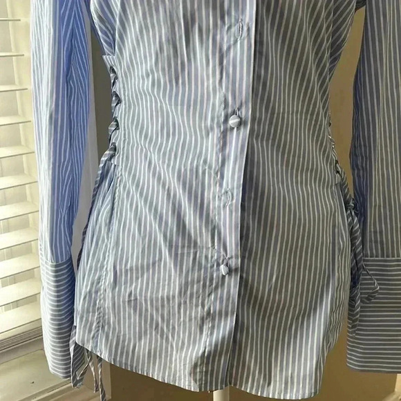 [N1/US4]Marc Cain Collections Women's  Blue Straps Blouse-NWOT - Picture 6 of 16